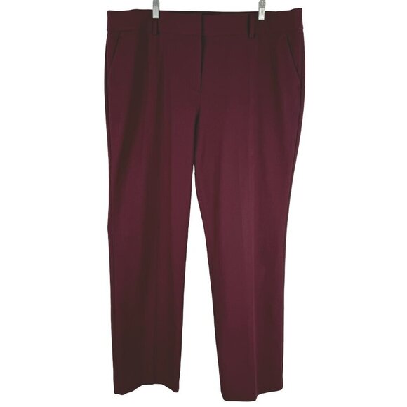 Talbots Classic Straight Pants Womens 20L‎ Burgundy Cotton Spandex NWT PT-2300 - Picture 1 of 10